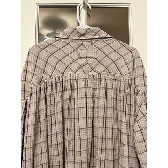 Free People We The Free Carditi Plaid Tunic Shirt Top XS - Picture 9 of 12